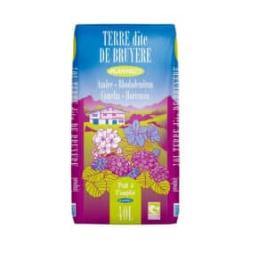 Sac de Terre de Bruyère Plantéco 40L pour Azalée, Rhododendron, Camélia, Hortensia, Prêt à l'emploi, Nature & Progrès.